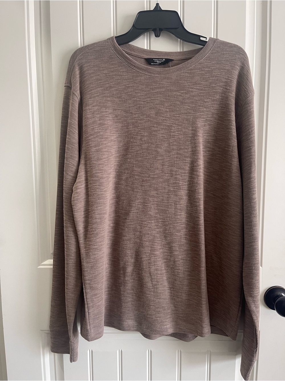 Men's Crewneck Long-Sleeve Shirt - Taupe by Banana Republic
